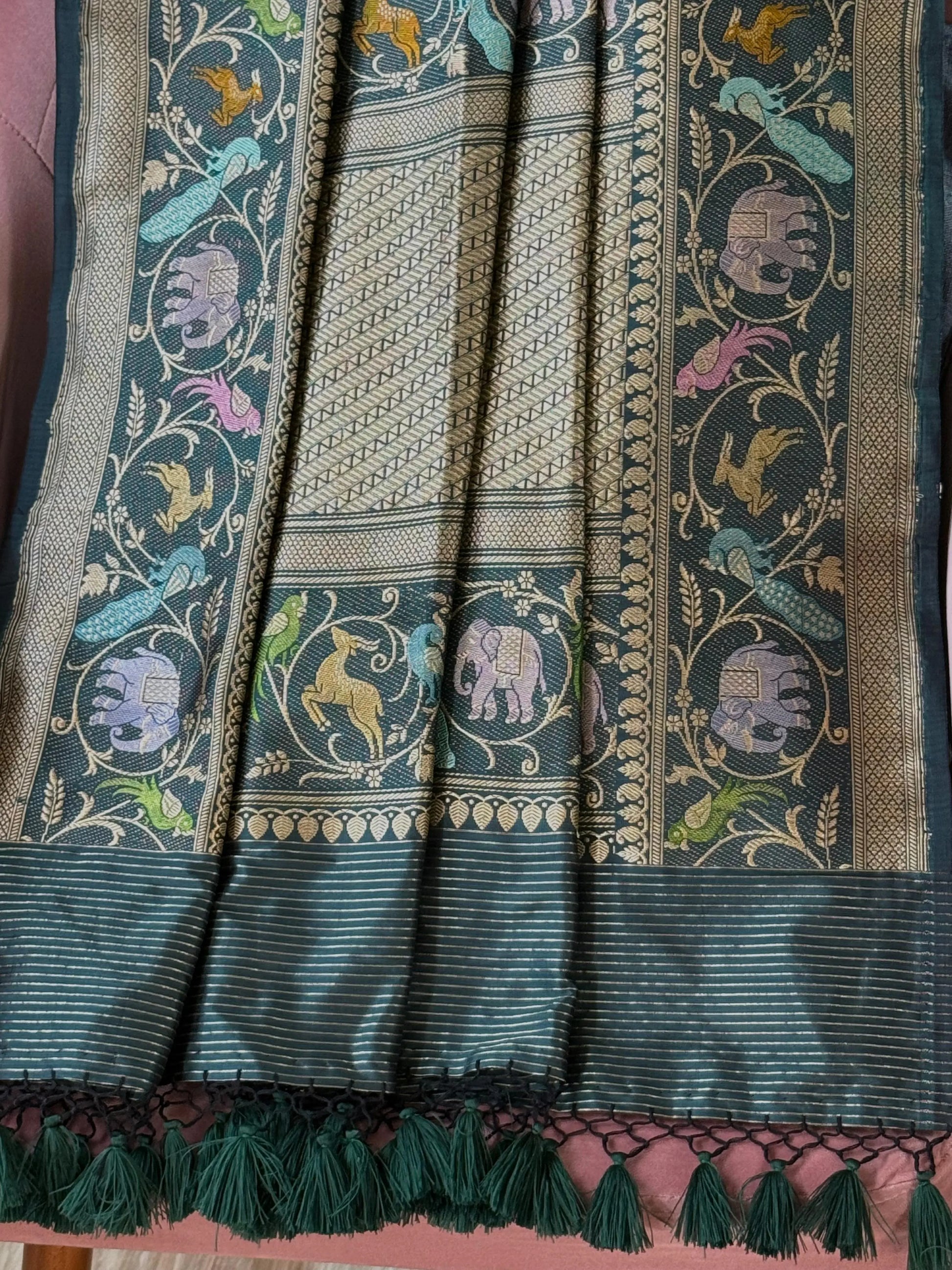 Katan Silk Dupatta Heritage Weaves