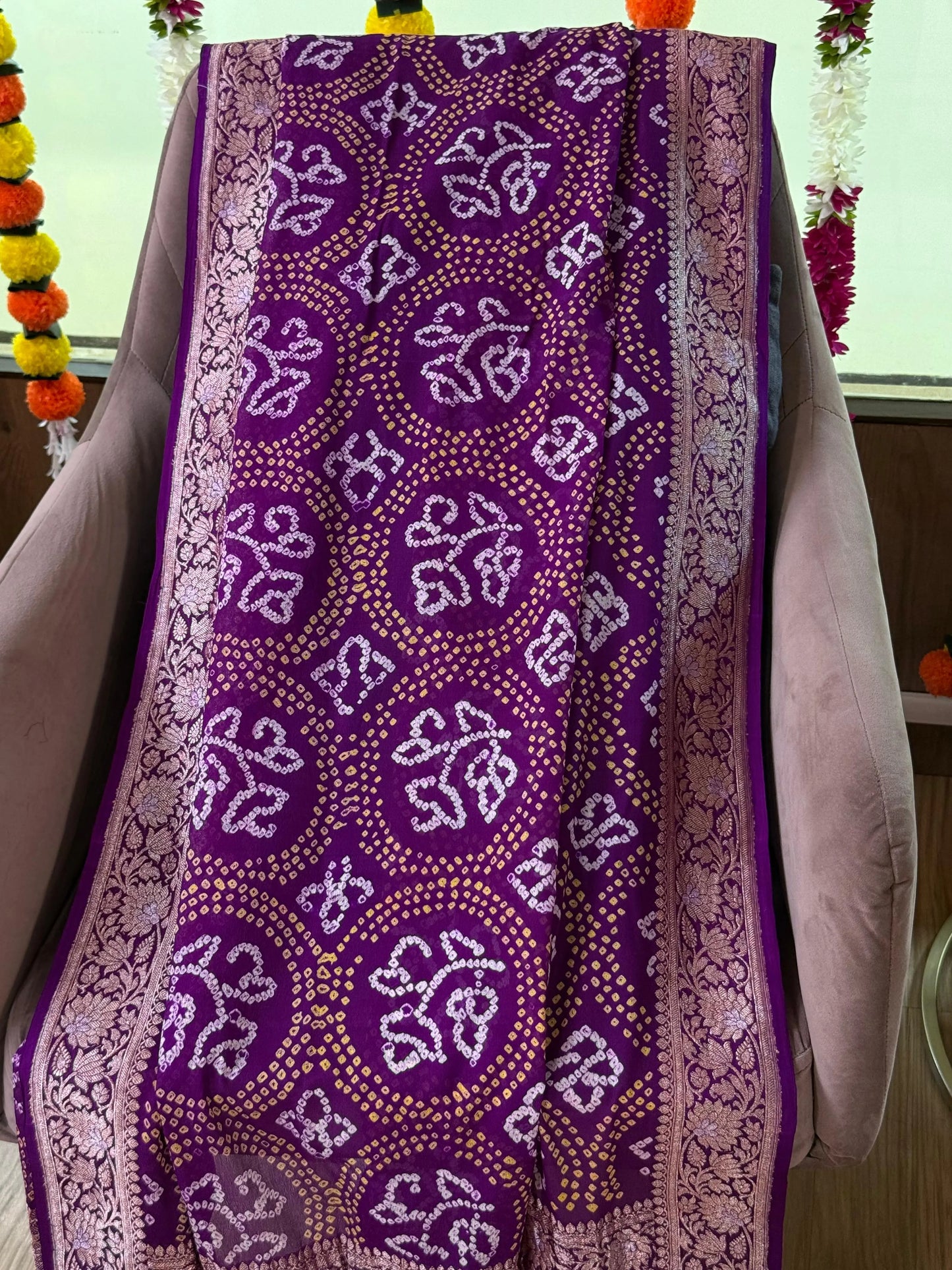 Premium Banarasi Bandhani Dupatta Heritage Weaves