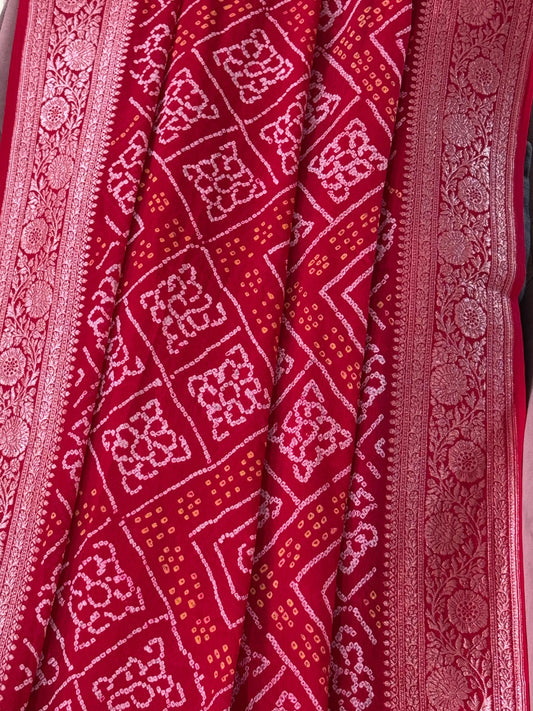 Premium Banarasi Bandhani Dupatta Heritage Weaves