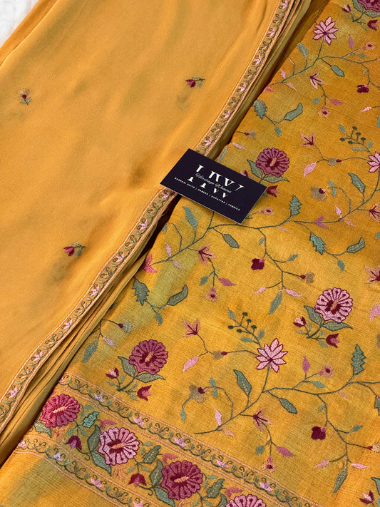 Tussar Silk Suit With Georgette Dupatta Heritage Weaves Online