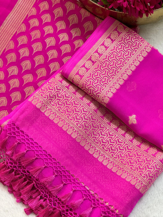 Katan Silk Suit With Georgette Dupatta Heritage Weaves Online