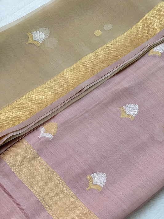 Spun Silk Suit With Kora Silk Dupatta Heritage Weaves Online