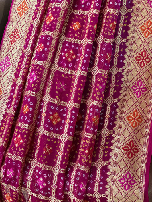 Banarasi Bandhani Dupatta Heritage Weaves Online