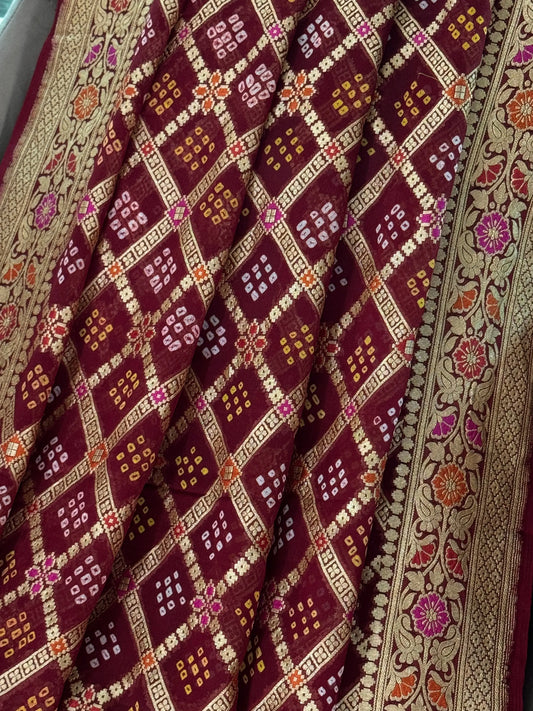 Banarasi Bandhani Dupatta Heritage Weaves Online