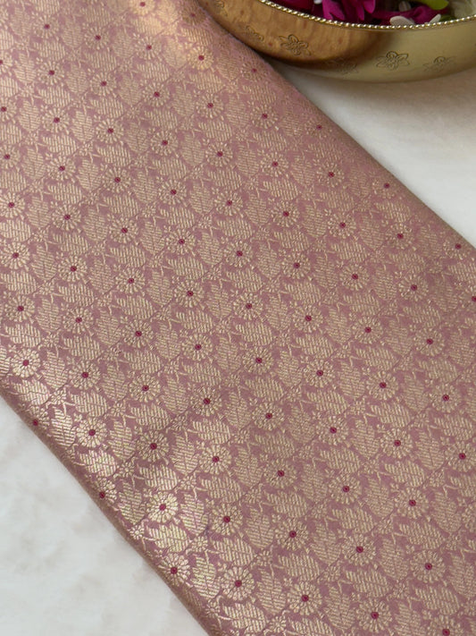 Katan Silk Brocade Fabric Heritage Weaves Online