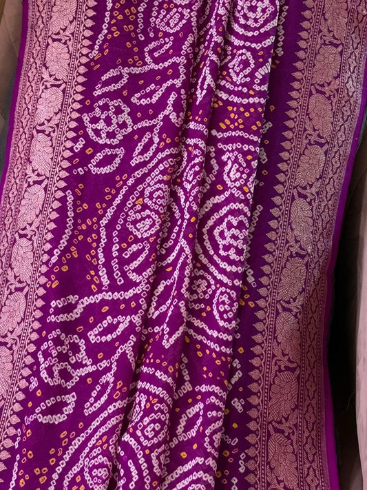 Premium Banarasi Bandhani Dupatta Heritage Weaves