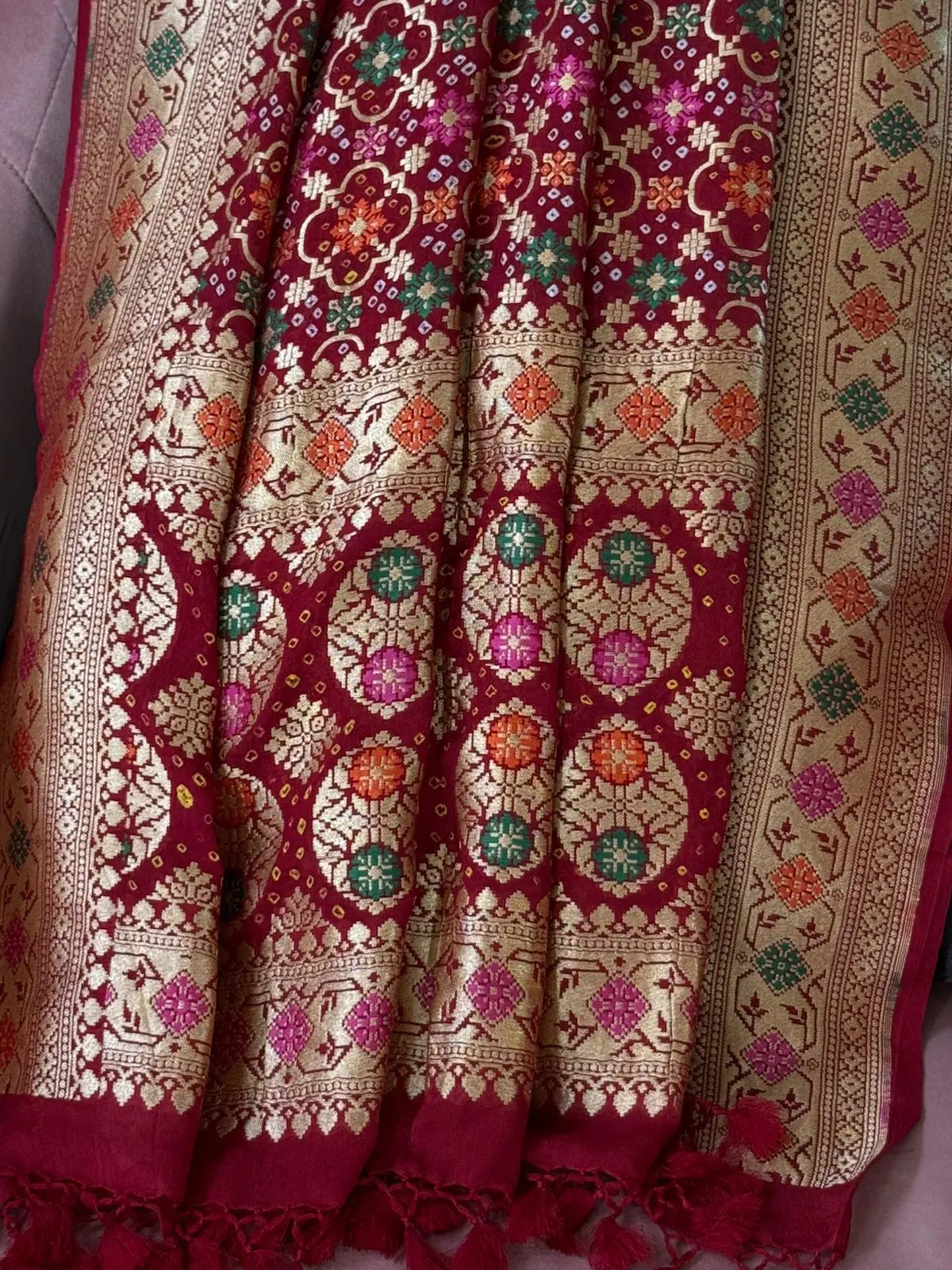 Banarasi Bandhani Dupatta Heritage Weaves