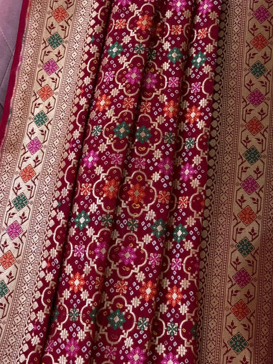 Banarasi Bandhani Dupatta Heritage Weaves