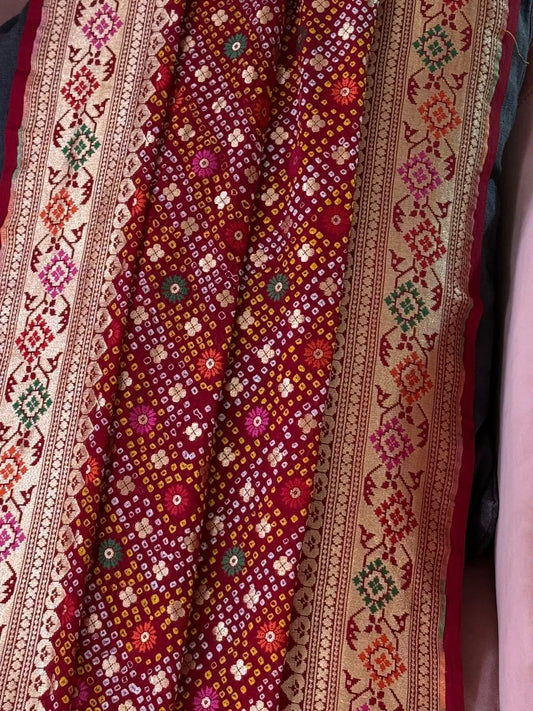 Banarasi Bandhani Dupatta Heritage Weaves