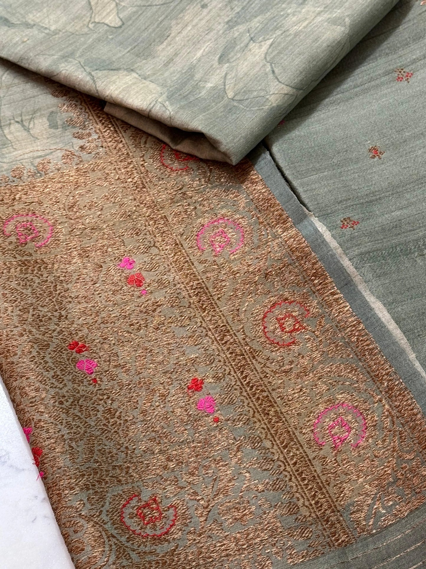 Tussar Silk Suit Heritage Weaves